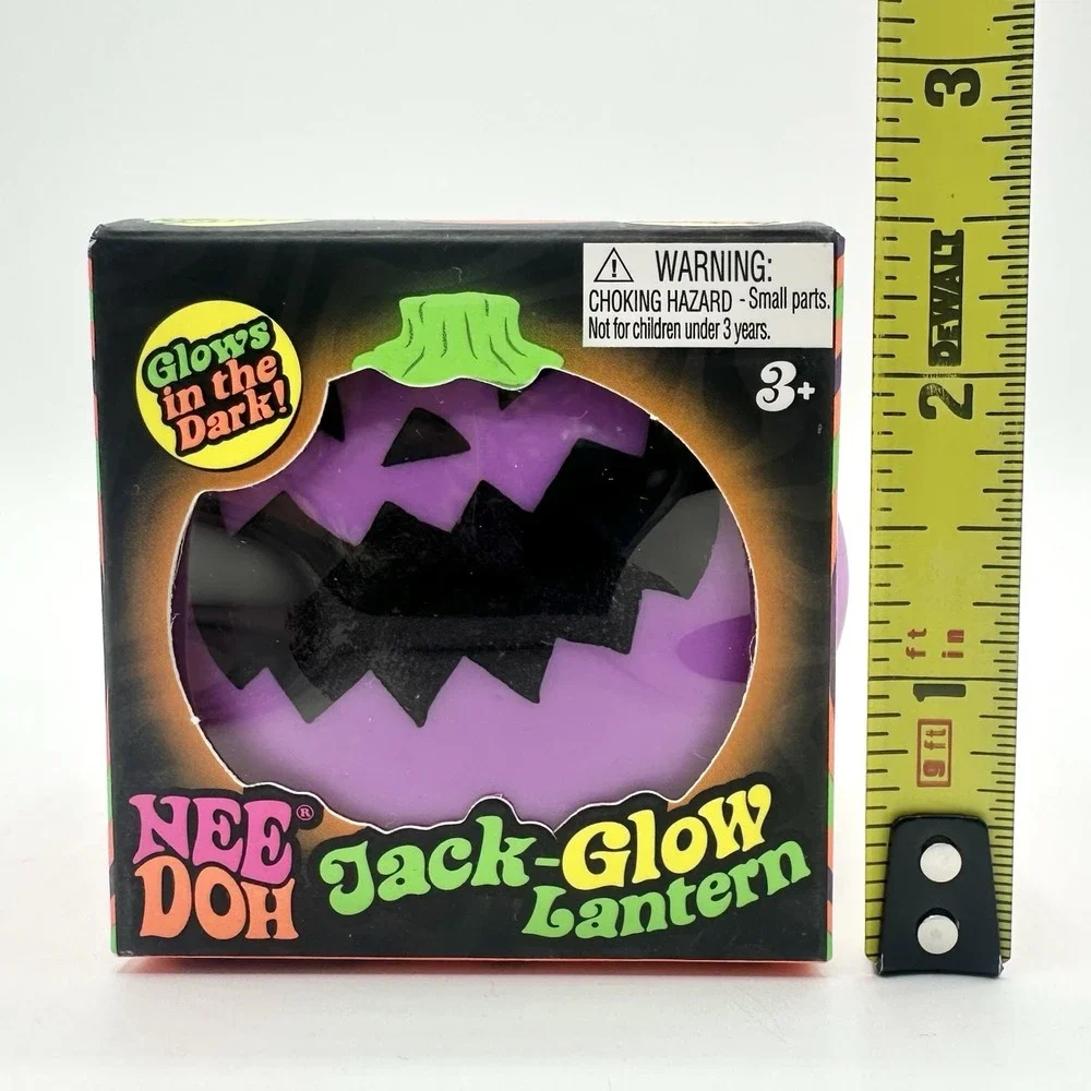 New Sealed NeeDoh Purple Jack Glow Pumpkin Halloween Glow In The Dark Schylling